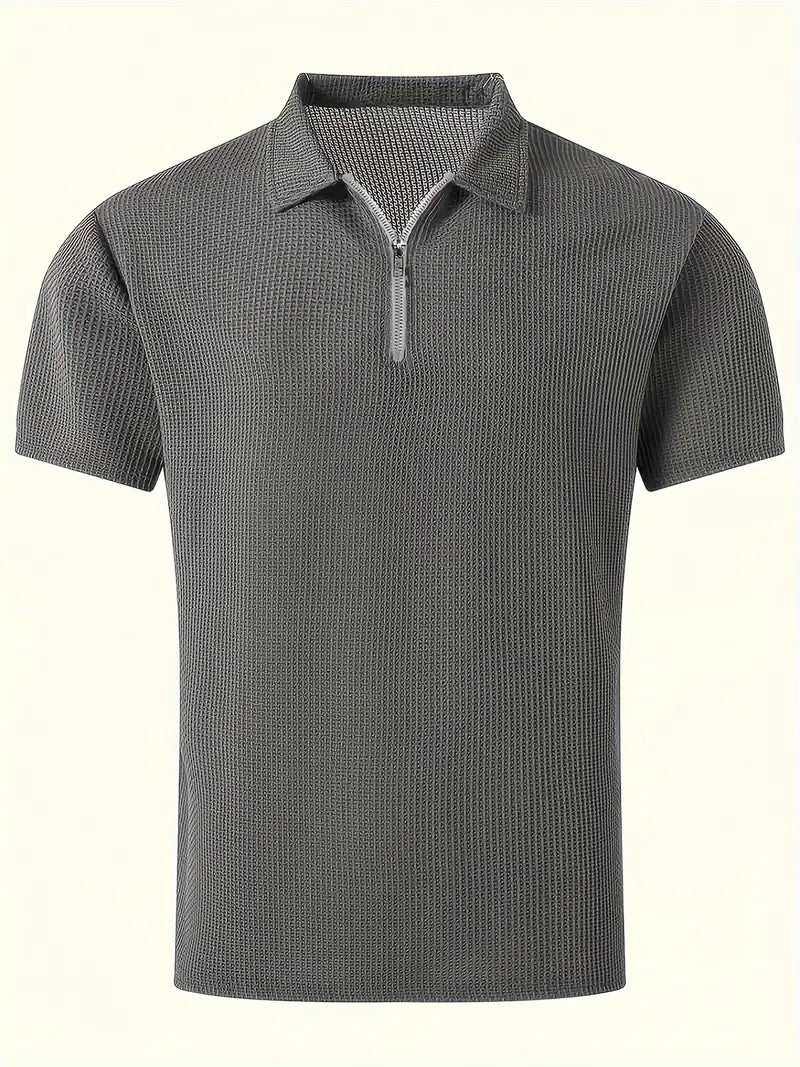 CHARLIE™ PLUS SIZE MEN'S SOLID MESH GOLF T-SHIRT